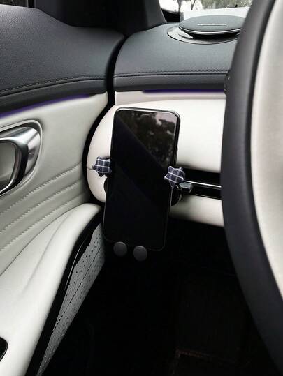 Plaid Pentagram Car Phone Holder, Creative Car Air Vent Mount, Navigation Bracket With Gravity Sensor