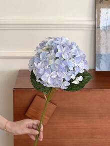 1件人造絲綢繡球花，附長枝與葉片，適用於居家裝飾、婚禮攝影、母親節、婚禮、婚禮裝飾、桌面布置、房間裝飾、新娘花束、臥室、浴室、客廳裝飾 - 多色 - 查看 11