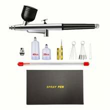 Portable Multi-Function Spray Gun Pen Set - Equipped With 0.3mm Nozzle And Adjustable Atomization Button, Adjustable Spray Valve, Suitable For Model Painting, Nail Art Coloring, Convenient Nail Art Supplies, Random Style, Packaging And Color - Multicolor - View 6