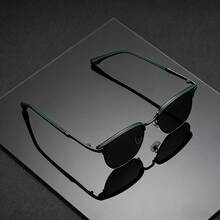 Men's Fashion Sport Half-Frame , Stylish Glasses For Men, Sports-Inspired Design, Suitable For Fitness And Vacation - 黑色 - 查看 7