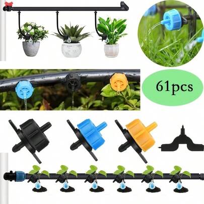 Pressure Compensating Dripper, Stabilizing Dripper, And Enhancer For Garden Drip Irrigation, Including Nozzle Suitable For 1/4 Inch Watering System, Providing Constant Flow For Garden Watering