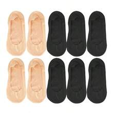 1/5/10 paires de chaussettes invisibles d'été en soie pour femmes, chaussettes fines et respirantes à coupe basse avec silicone antidérapant - Multicolore - Voir 16