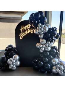 10/20pcs 10 Inch Black Latex Balloons, Luxurious Party Decorations For Wedding Birthday Baby Shower Bridal Shower Graduation Anniversary Opening Ceremony Christmas New Year Valentine's Day Home Room Backdrop Party Supplies - Black - 查看 5