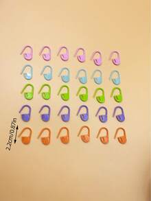 30pcs Comma Knitting Stitch Markers, Macaron Color Clip-On Markers For Crochet And Knitting, Positioning Rings For Needlework, Suitable For Knitting Needles And Crochet Hooks, DIY Handcraft - Comma Mark - View 12