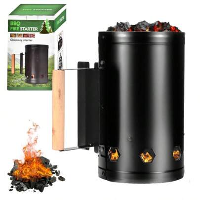 Encendedor de Chimenea de Carbón, Lata de Encendedor Rápido de Acero Inoxidable Resistente Al Calor para Cocinar Al Aire Libre