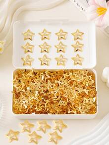10 piezas/30 piezas/50 piezas Pinzas para el cabello con estrellas huecas metálicas estilo Y2K, lindos pasadores de estrella de cinco puntas para el flequillo, adecuados para peinados diarios, de trabajo y de fiesta - Multicolor - Ver 2