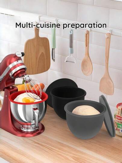 Almohadilla de silicona para batidora de pie con cabezal inclinable de 5 cuartos, accesorios y aditamentos para batir y cocinar, reemplazo para el bol de mezcla, forro antideslizante para el bol de mezcla para hornear y cocinar, apto para lavavajillas, congelador, adecuado para la cocina, hornear en Año Nuevo