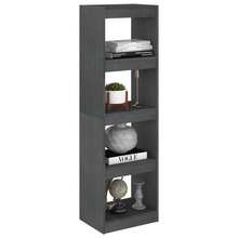 Book Cabinet Room Divider Grey 40x30x135.5 Cm Pinewood - 灰色 - 查看 4