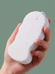1pc Universal 3D Embossed Loofah Sponge, Body Cleaning Tool - Grey - View 10