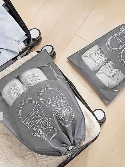 5 ชิ้น ถุงเก็บของสำหรับเดินทางแบบใสสำหรับงานหนักพร้อมโครงสร้างที่แข็งแรงและช่องเปิดแบบซิป - ที่จัดระเบียบกระเป๋าเดินทางสำหรับงานหนัก, ที่ป้องกันรองเท้าและสัมภาระ - ดีไซน์กะทัดรัดประหยัดพื้นที่พร้อมซิปปิดที่แข็งแรง, วัสดุคล้ายผ้าใบกันน้ำที่ทนทานสำหรับเครื่องบิน, รถไฟ, รถบัส