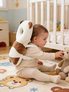 1 chiếc gối đầu hình gấu nâu mới, gối chống ngã, mũ chống va đập nâng cấp cho trẻ nhỏ, gối đầu cho bé, dụng cụ chống va đập cho xe tập đi của bé, ba lô bảo vệ đầu điều chỉnh được cho bé - Thiết kế hình động vật hoạt hình, đồ dùng cho bé - Phong cách Gấu Nâu - Xem 4