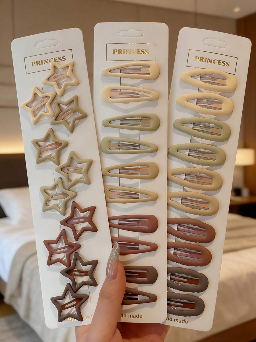 10 piezas de Clips para el cabello de niña lindos, clips para el flequillo y los lados, uso versátil para el día a día - Multicolor - Ver 1