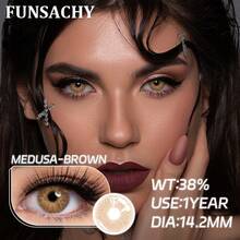 FUNSACHY1 Has Natural-Colored Pupils, With Blue, Brown, And Gray Hues, Giving It A Natural Appearance. - MEDUSA-bROWN - View 4