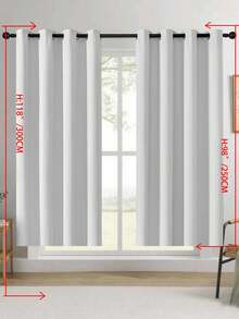 1件装经典款遮光隔断帘 - 隔音隐私帘，顶部带金属环 - 高精度平纹涤纶面料，适用于卧室、露台门 - 四季通用无绳田园风窗帘，卧室和客厅适用 - 白色 - 查看 22