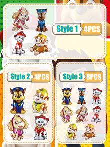 Juego de Decoración de Globos con Figuras de Perros de Paw Patrol para Cumpleaños Multi-Escena, Globos de Papel de Aluminio con Personajes de Dibujos Animados Opcionales de 4 Piezas & 8 Piezas, Accesorios de Decoración para Graduación, Regreso a la Escuela, Halloween, Navidad, Eventos de Cumpleaños - Globo - Ver 6