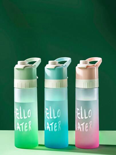 3pcs Spray Water Bottles, Large Capacity Sports Water Bottles, Portable Spray Water Cups