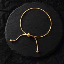 Personalized Simple Adjustable Women's Anklet Minimalist Style Foot Jewelry Beach Party Daily Wear Anklet - Vàng - Xem 6
