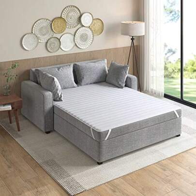 Comfort Classics Inc. - Almohadilla de Microfibra Comfort Classics para sofá Cama Frisco Color Blanco 54 x 72 Pulgadas