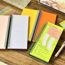 Sổ tay lò xo A6 nhiều màu sắc, Sổ kế hoạch phong cách Ins-Style lấy cảm hứng từ Dopamine, Sổ nhật ký học sinh di động, Đồ dùng học tập, Chuẩn bị cho học kỳ mới - Phối màu - Xem 5