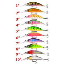 1pc Long Tongue Sinking Minnow - Durable ABS Material, 2.76 Inch/5.7g, 3D Eyes, With Treble Hooks, Compact And Agile, Increases Catch Rate - Suitable For Various Fish Species - Multicolor - View 4