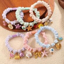 QASW European And American Cross-Border Color Small  Pleated Hair Ring Exquisite High-End DIY Pendant Decoration Girl's Heart Hair Rope - FQ01OE-PJ783DRG-PJ259G-PJPJ355PKG - Xem 6