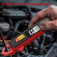 钳形表，高灵敏度，自动量程，6000计数，智能过载保护，高精度，适用于工业测量、汽车维修、电路测试 - 紅色 - 查看 7