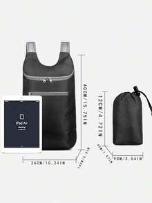Weekend Travel Bag, Lightweight Foldable Backpack, Waterproof, Tear-Resistant, Large Capacity Travel Business Backpack, Sports, 1. G0UW - Apricot - View 6