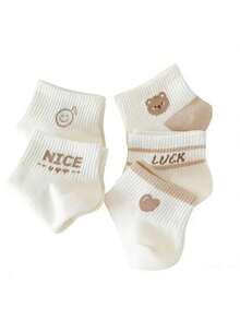 5 Pairs Women's Ins Style Short Socks, Low Cut Cute Bear Japanese Style Thin Breathable Boat Socks - Multicolor - View 2