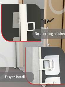 Retractable Pet Fence, Anti-Cat Escape Barrier, Pet Gate, Cat Door Stopper - Multicolor - View 3