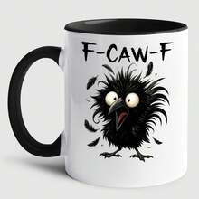 Caneca de café de cerâmica personalizada com galo engraçado, caneca de café branca com galo "Caw-F" divertido, 325ml/445ml, nome personalizável, caneca com tema de galo maluco e humorístico, presente para homens, mulheres, colegas de trabalho e amigos. - Caneca Corvo nº 3 - Ver 7