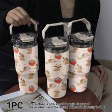 1pc/5pcs 30oz Stainless Steel Cupwith Cupid Dog Design, Suitable For National Pet Day, Mother's Day, Valentine's Day, Theme Parties, Birthdays And Other Holidays. This Cup Features A Cupid Dog Pattern, Providing Both Thermal Insulation And Fashionable Practicality To Easily Meet Your Daily Hydration Needs. - Multicolor - View 1