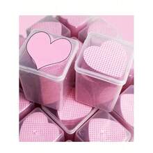 100/200pcs Disposable Lint-Free Cloth Heart-Shaped Makeup Remover Pads, Nail Polish Remover Pads, Soft Non-Woven Acetone Nail Polish Remover Wipes, Lint-Free Nail Gel Wipes, Waterless Nail Care Products For Women And Girls Daily Manicure Cleaning And Removal - 粉紅色的 - 查看 2