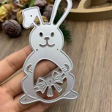 Metal Easter Egg & Rabbit Shaped Cookie Cutter Mold, Suitable For Making Cards, Scrapbooks, Paper Crafts, Albums, DIY Easter Decorations - DX395-1 - View 8