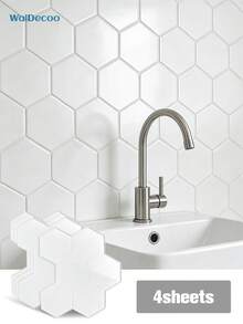 4pcs/10pcs/20pcs Large Hexagonal Self-Adhesive Kitchen Wall Tiles - Waterproof, Stain-Resistant, Easy To Peel And Replace - Large Hexagonal Series - View 14