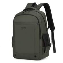 Men's Backpack, Student Bookbag, Street Casual Commuter Travel Bag, Large Capacity, Ultra-Thin, Lightweight - Green - View 2