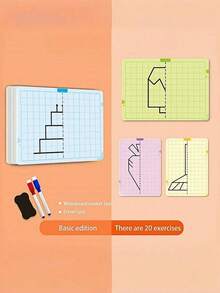 10 piezas (20 estilos) Juego de rompecabezas de dibujos animados lindos | Tarjetas de trazado borrables y juegos de entrenamiento de agarre | Juguete educativo preescolar | Práctica de escritura | Ayuda didáctica para el aula | Actividad de desarrollo cognitivo - Multicolor - Ver 7
