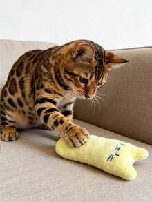1个/2个猫玩具，包含粉色、绿色、蓝色、棕色、黄色等多种颜色可选，造型可爱，吸引猫咪注意力，小巧便携，适合居家娱乐、户外玩耍、缓解磨牙不适，宠物用品，宠物玩具 - 彩色 - 查看 3