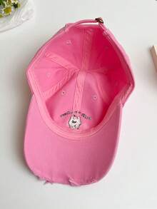 1pc New Summer Women's Embroidered Puppy Baseball Cap, Deep Crown Snapback Hat, Personalized Distressed Sun Protection Hat - Multicolor - View 6