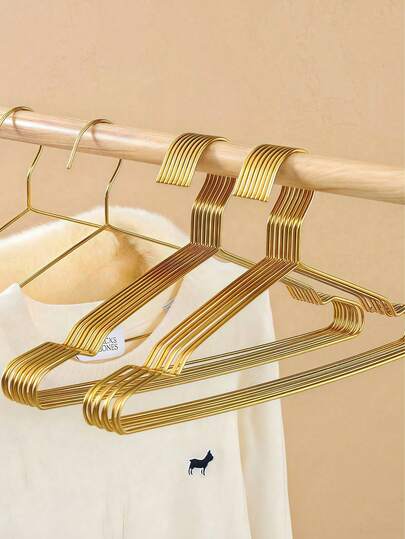 20pcs 16-Inch Metal Hangers Durable Fashion Clothing Hangers For Shirts Dresses Coats Jackets Sweaters Elegant Wardrobe Organization Storage Solutions Sturdy Heavy Duty Hangers Perfect For Home Closet Display Retail Shop