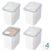 InterDesign iDesign - Bote hermético mediano para cocina con tapa extraíble 4 unidades color blanco - blanco - Ver 2