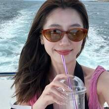 Retro Women's Fashion Cat Eye Glasses, Versatile PC (Polycarbonate) Material, Casual & Suitable For All Seasons - Multicolor - View 4