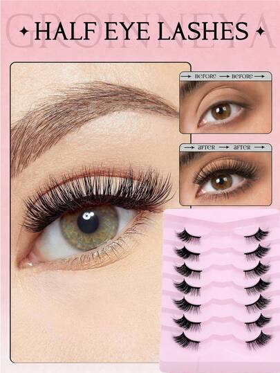 Bộ 7 cặp mi giả siêu mềm, nhẹ, che phủ nửa mắt, bao gồm cọ và dụng cụ gắn mi, mi giả 3D tự nhiên như lông chồn, có thể tái sử dụng cho trang điểm hàng ngày, mi giả dán, mi giả, mi giả từ tính, mi giả dạng chùm.
