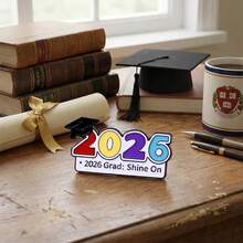 2026 Grad; Shine On Creative Graduation Style, Fashionable Exquisite Brooch Apparel Accessory Graduation Gift, Wave Goodbye To Youth, Embark On The Future - Multicolor - View 11