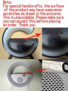 三合一无线充电器、氛围灯和蓝牙音箱，多功能，带各种 LED RGB 氛围灯，支持卡/USB、收音机 - 黑色 - 查看 12