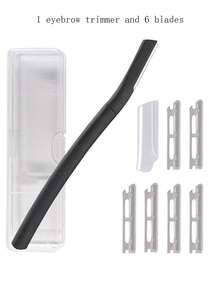 1 Set Electric Shaver, Beard Trimmer, Sideburn Trimmer, Styling Tool And Eyebrow Trimmer, Includes 6 Replaceable Heads, All In Plastic Case - Multicolor - View 7