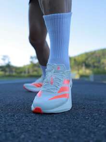 adidas Adizero Boston 13 運動輕盈健步透氣 低筒 休閒訓練跑步鞋 男款 - 白紅橙 - 查看 6