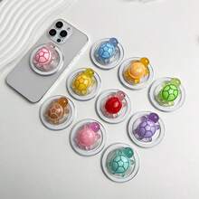 Cute Luminous Turtle Magnetic Phone Grip Holder Mini Resin Retractable Foldable Turtle Magnet Phone Stand.Pop Soket, - Multicolor - View 2