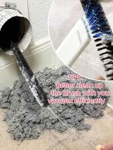 1 Pack Dryer Vent Cleaner Kit Dryer Lint Brush Vent Cleaner Long Flexible Refrigerator Dryer Lint Vent Trap Brush Gas Electric Fire Prevention Exhaust - 黑色 - 查看 6