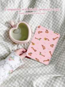 Cute Cartoon Sausage Dog Printed Kindle NK 11/Kobo/Kindle Kids/Kindle Paperwhite 5/Kindle 2024 Protective Case With Auto Wake/Sleep Function, Lightweight And Slim, Perfect Fit To Protect Your Reading Device - Multicolor - View 2