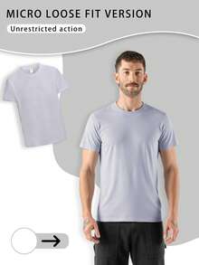 World Cup Trophy Print Men's Summer Clothing, Soft Loose Short Sleeve Tshirt, Pure Cotton Crew Neck Short Sleeve, Breathable Fashion Style - Xám - Xem 4
